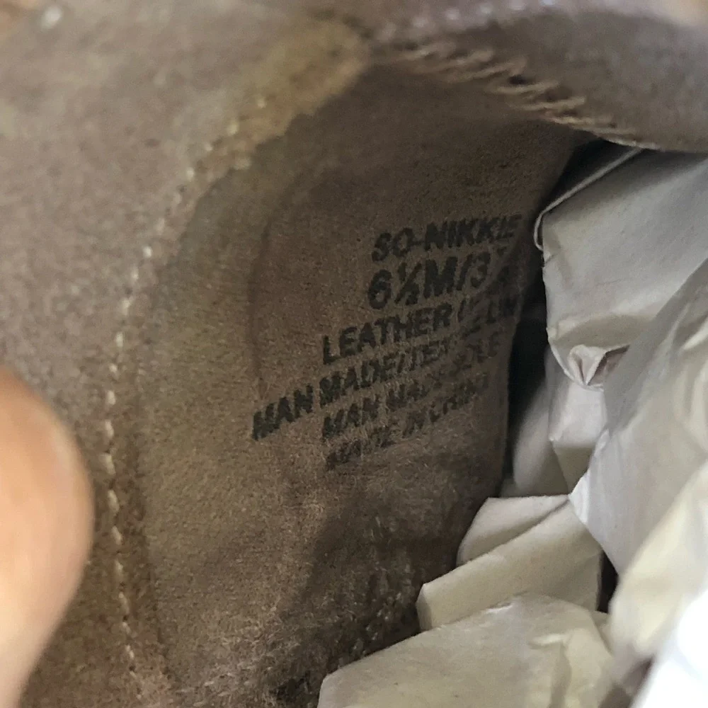 Sole Society Boho Western Ankle Booties Suede Leather 6.5